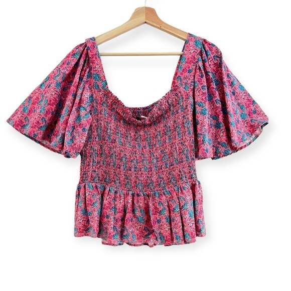 SIMPLY SOUTHERN Shirred Smocked Seahorse Top Size XL NEW - Picture 2 of 8